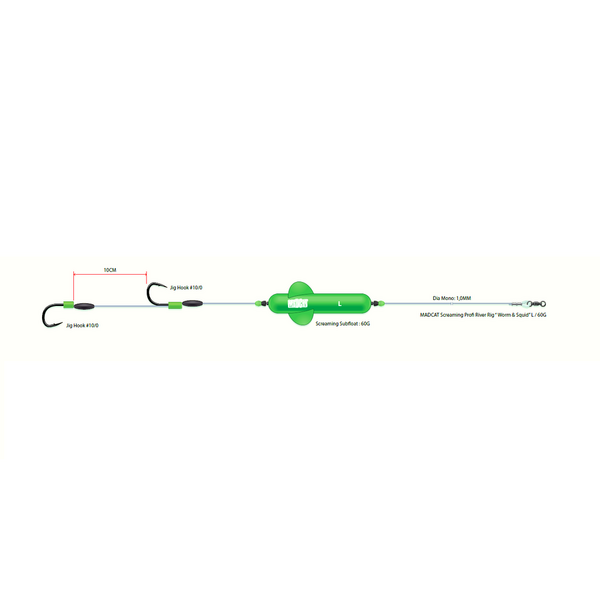 Montura Răpitori Screaming River Worm & Squid DAM - Cârlige Asimilate