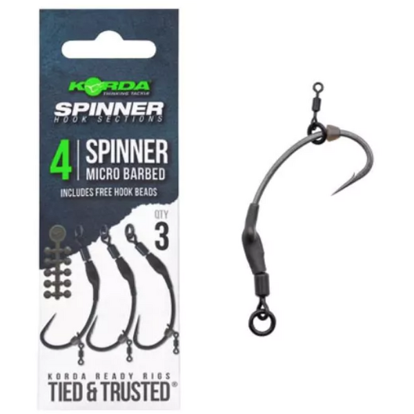 Monturi Cârlige Spinner Hook Korda - Eficiență Maxima Crap, 3 Bucăți