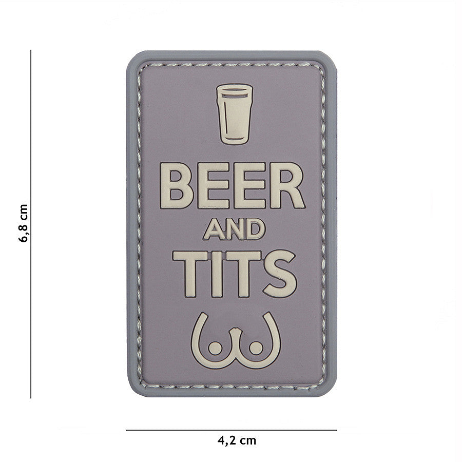 Morale Patch 3D PVC Beer and Tits - Atitudine Fără Compromis