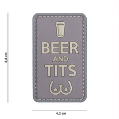 Morale Patch 3D PVC Beer and Tits - Atitudine Fără Compromis