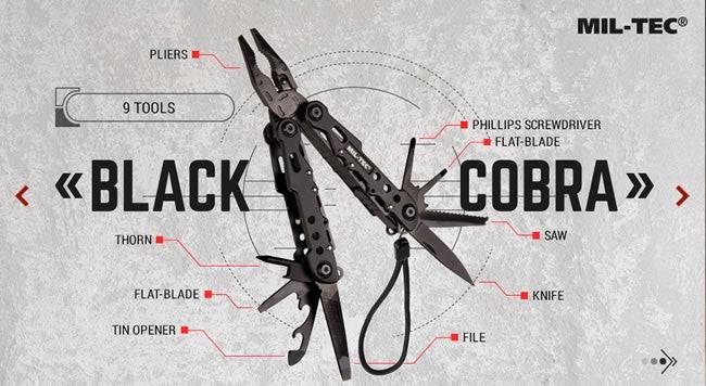 Multifunctional Black C-Bra Multi Tool Mil-Tec