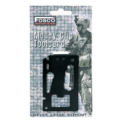 Multitool Survival cu Clip pentru Bani Negru - Echipare Esențială