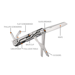 Multitool TF-2215 mes 7 in 1 Zilver/Chrome - Uneltele Tale Esențiale