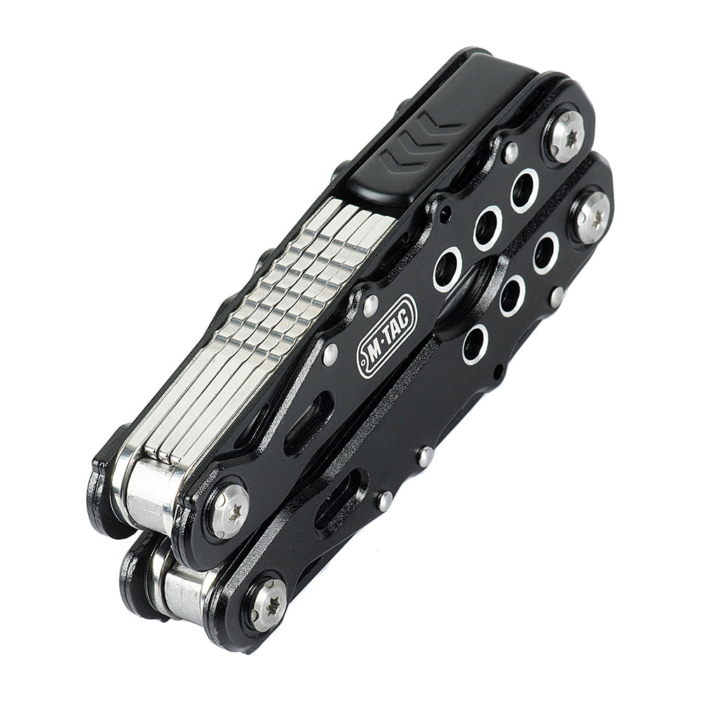 Multitool Tip 4 M-Tac - Negru, 12 funcții esențiale