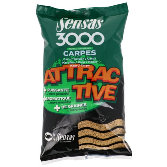 Nadă Crap Sensas 3000 Attractive Carp 1kg - Atracție Puternică, Rezultate