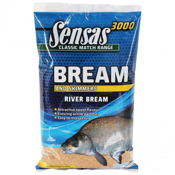 Nada SENSAS 3000 RIVER BREAM 1KG - Atractant Crap Râu Eficient
