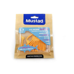 Nalucă Micro Aji Mustad - 4.3cm, Portocaliu Glow, Sclipiri - 2