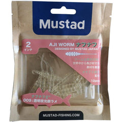 Nalucă Micro Aji NAF Mustad - 5cm, Clear Lum/Silver Glitter - 2