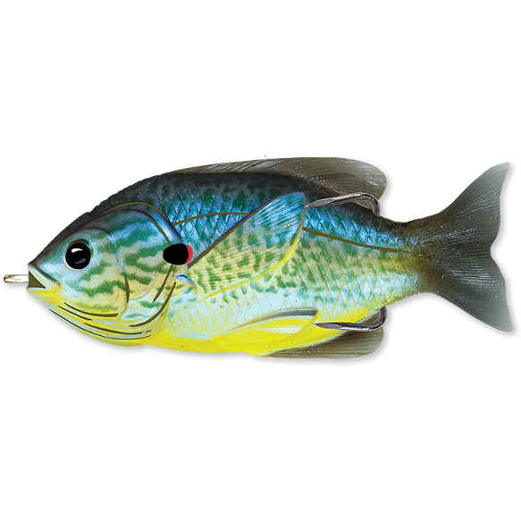 Nalucă Moale Hollow Body Sunfish Live Target - 7.5cm, Blue/Yellow