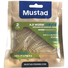 Nalucă Soft Aji Bachi Mustad - 5cm, Clear Rainbow Glitter, Atractivă - 2