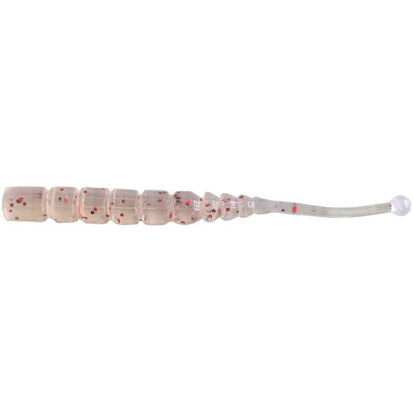 Nalucă Soft Aji Ball Tail Mustad - UV Clear Red Glitter, 5cm, 12buc - 1