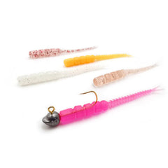 Nalucă Soft Aji Micro Bachi Mustad - UV Clear Pink, Ultra Realistă - 2