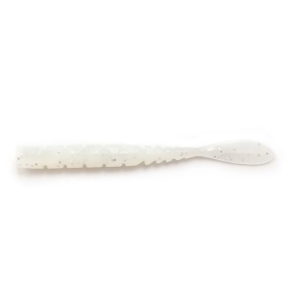 Nalucă Soft Aji Micro Fla Mustad - White Glow Glitter, 5cm - 1