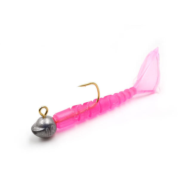 Nalucă Soft Aji Micro Hila Mustad - UV Clear Pink, Ultra-Atrăgătoare - 2