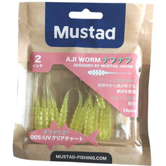 Nalucă Soft Aji Micro NAF Mustad - 5cm, UV, Clear Chartreuse - 2