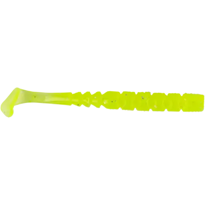 Nalucă Soft Aji Paddle Tail Mustad - Ultra-Realistă, 5cm Clear Chartreus