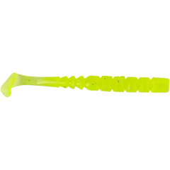 Nalucă Soft Aji Paddle Tail Mustad - Ultra-Realistă, 5cm Clear Chartreus