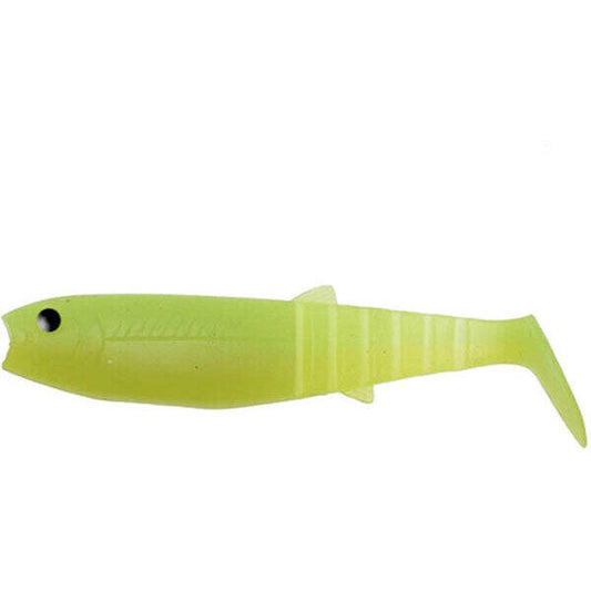 Nalucă Soft Cannibal Shad Savage Gear - 10cm, Chartreuse, 4buc/pl