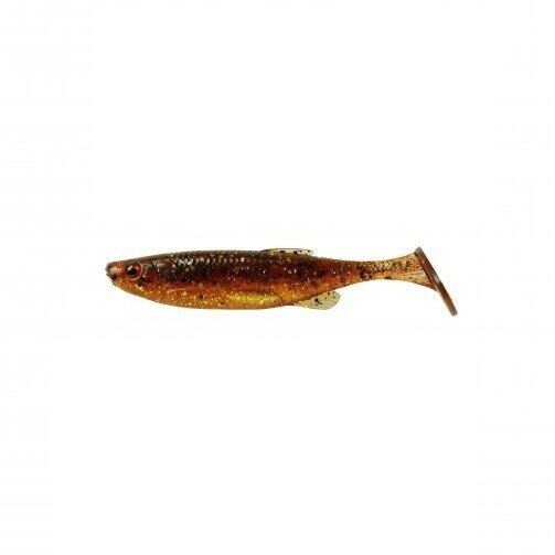 Nalucă Soft Fat Minnow T-Tail Savage Gear - Motoroil UV, 9cm, 5 buc