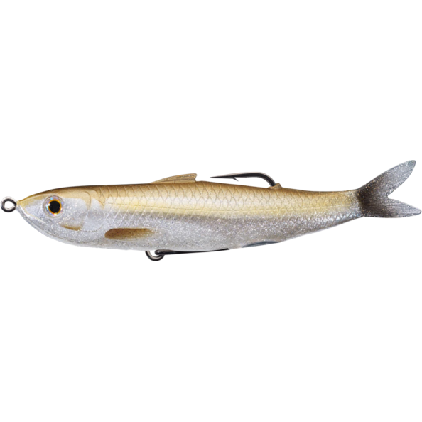 Nalucă Soft Hollow Body Shiner Live Target - 11.5cm, Amber/Silver Flake