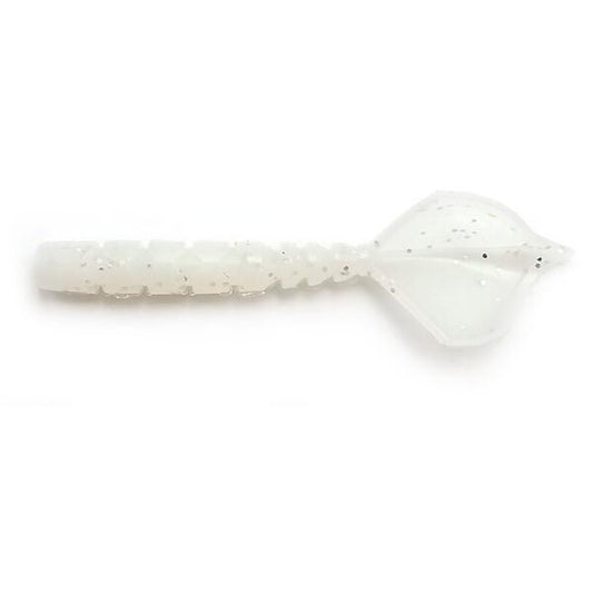 Nalucă Soft Micro Hila Aji Mustad - White Glow Glitter, 4.3cm - 1
