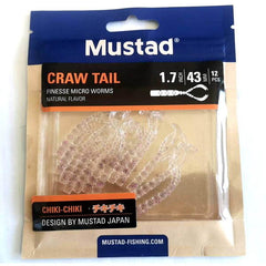 Nalucă Soft Mustad Nalu Aji Finesse Chiki Crawl Tail - 4.3cm, 12buc - 2
