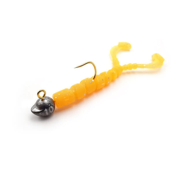 Nalucă Soft Mustad Nalu Aji Micro Chiki - Portocaliu Glow, Glitter - 3
