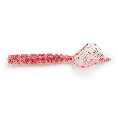 Nalucă Soft Mustad Nalu Aji Micro Hila - 4.3cm, UV Clear Red Glitter