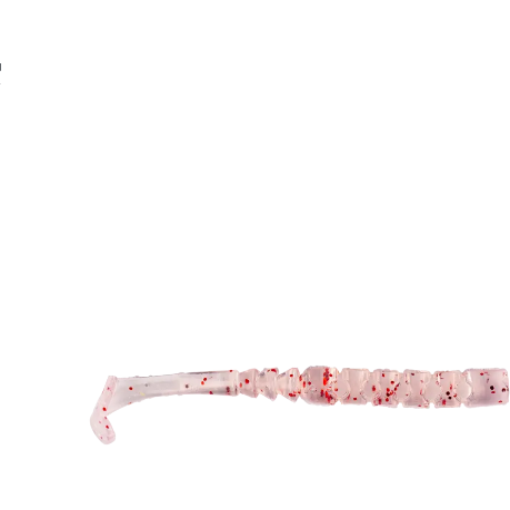 Nalucă Soft Mustad Nalu Aji Paddle Tail 5cm - UV, Clear Red Glitter