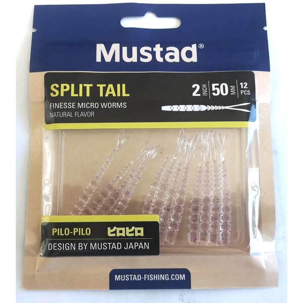 Nalucă Soft Mustad Nalu Aji Split Tail 5cm - Atracție Garantată, 12buc - 2