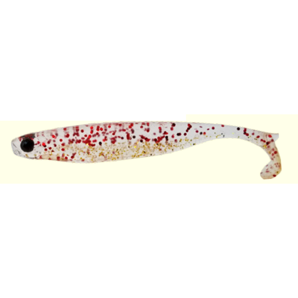 Nalucă Soft Mustad Shad Mezashi Z Minnow - Efect Sclipitor, 8.8cm