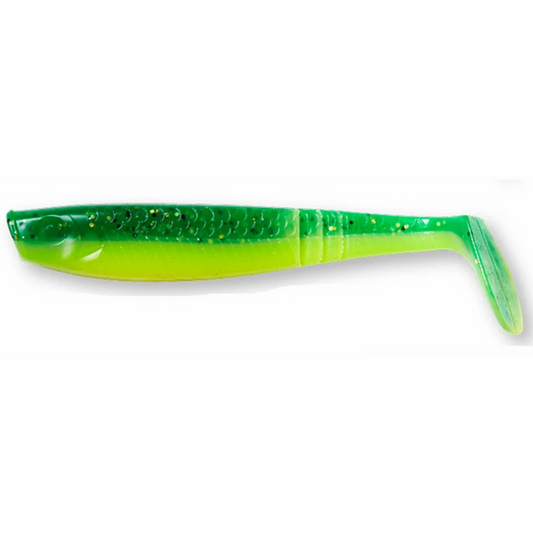 Nalucă Soft Shad Paddletail DAM - UV Green Lime, Acțiune Realistă