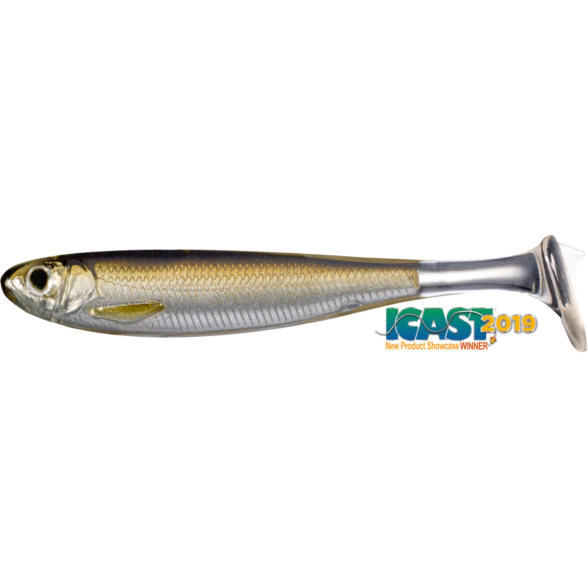 Nalucă Soft Slowroll Shiner Paddle Tail Live Target - 10cm, Padel Coadă