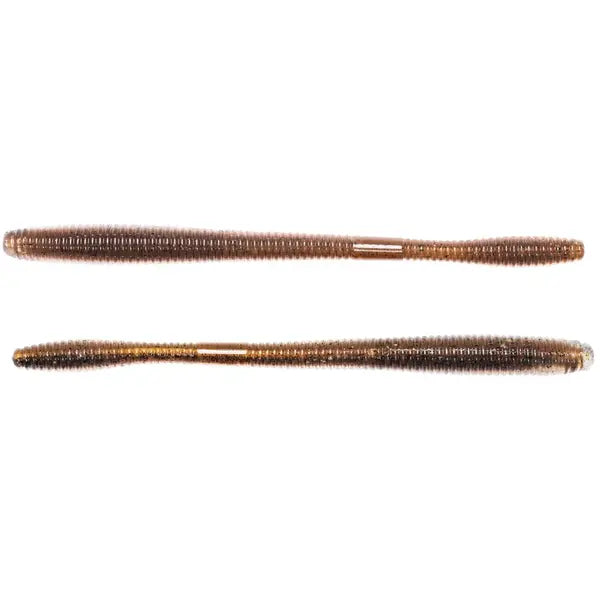 Nălucă Soft Straight Worm Live Target - Maro/Negru, 14cm, 10 buc