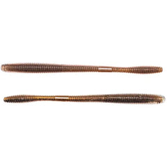 Nălucă Soft Straight Worm Live Target - Maro/Negru, 14cm, 10 buc