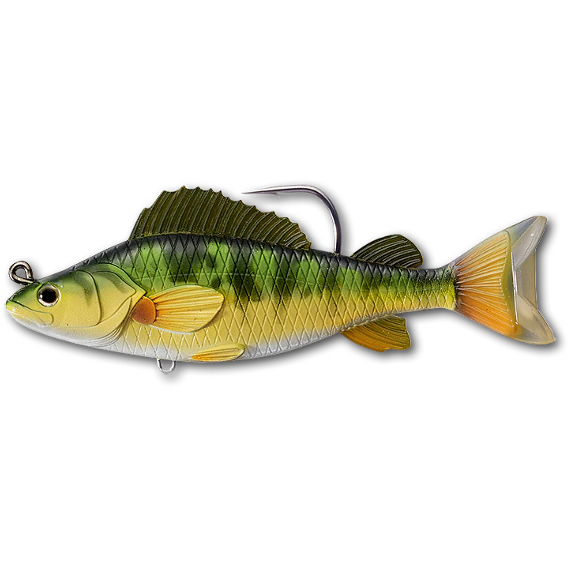 Nalucă Soft Swimbait Yellow Perch LIVE TARGET - Realism Uimitor, Atractivitate Maximă
