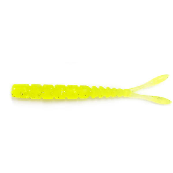 Nalucă Split Tail Aji Mustad - 5cm, Chartreuse, 12buc, Ultra-Realistă - 1