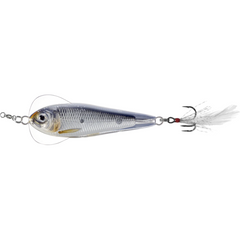 Naluci Flutter Shad Live Target - Sinking Silver/Black, 6cm, 21g