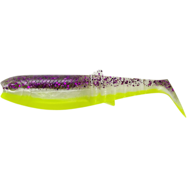 Năluci Soft Cannibal 10cm Purple Glitter Bomb Savage Gear - 5 Bucăți, Eficiență Maximă