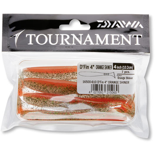 Năluci Soft D.FIN 12cm Orange Shiner DAIWA - Atracție Maximă, Rezistență - 1