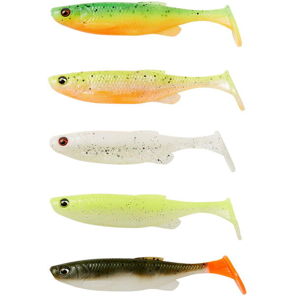 Năluci Soft FAT MINNOW T-Tail Savage Gear - Mix Darkwater, 9cm/7g