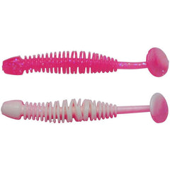 Năluci Soft Grub Power Leech Berkley - Atractivitate Maximă, 5cm Pink/White