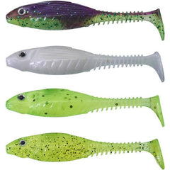 Năluci Soft Gunki Grubby Shad SENSAS - Kit 4buc, Apă Întunecată