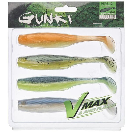 Năluci Soft Gunki Peps SENSAS - Kit Apă Clară, 9cm, 4buc