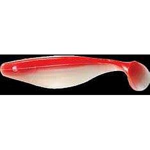 Năluci Soft Mister Twister Pestisor 10cm - Alb/Rosu, 4buc. Prinde Mai Mult!