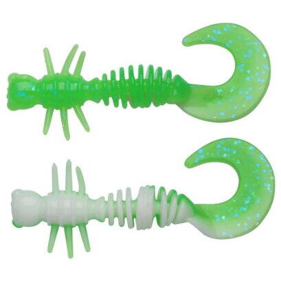 Năluci Soft Power Curly Berkley - 4cm, Spring Green, Pachet 12 buc