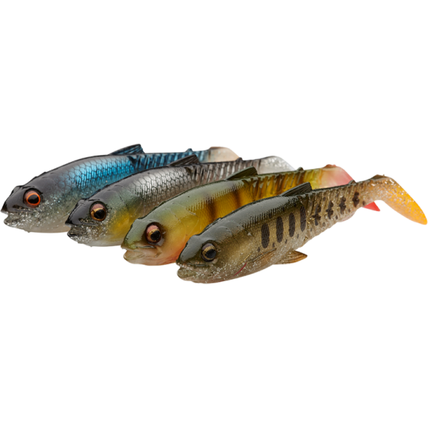 Năluci Soft Shad Cannibal Savage Gear - 8.5cm, Mix Apă Clară - 1