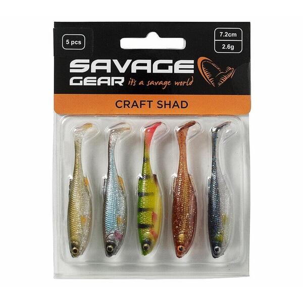 Năluci Soft Shad Craft Savage Gear - 8,8cm, Apă Limpede, 5buc - 3