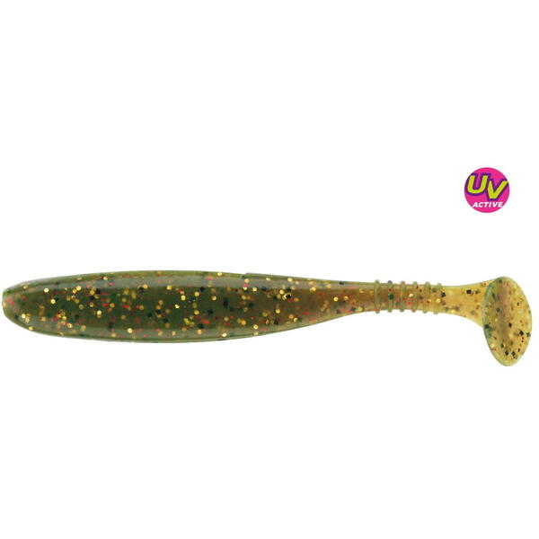 Naluci Soft Shad D.FIN Daiwa - Motor Oil UV, Acțiune Realistă - 1