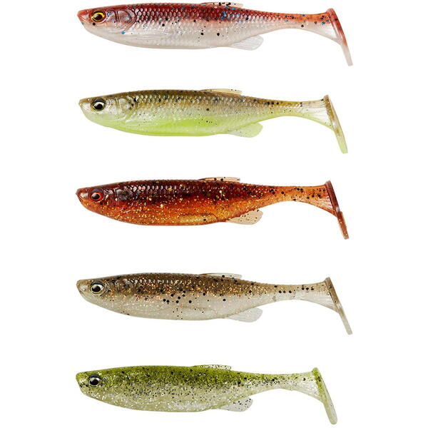Năluci Soft Shad Fat Minnow Savage Gear - Mix ClearWater, 9cm/7g